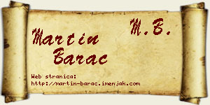 Martin Barać vizit kartica